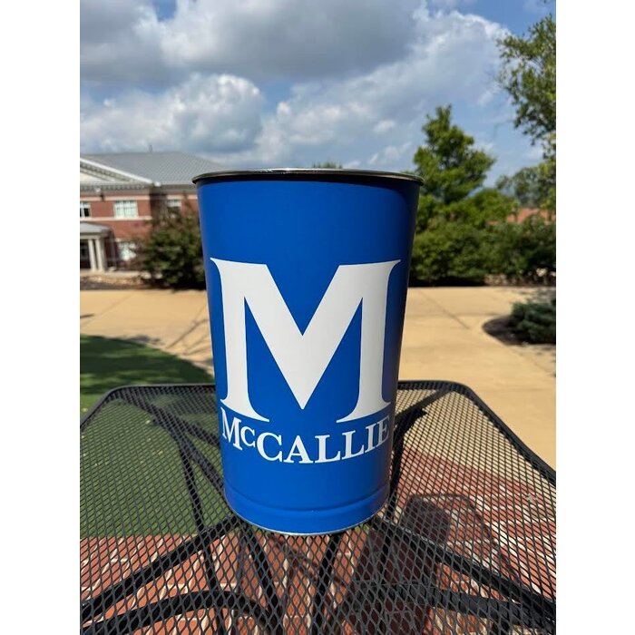 Metal Wastebasket w/M McCallie