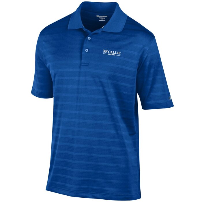 Champion Textured polo Royal w/ McCallie Alumni