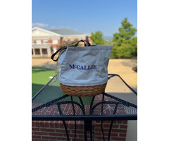 Coronado Basket Tote Beige Canvas w/ McCallie