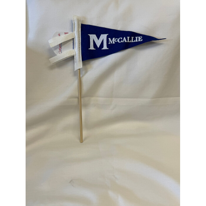 Collegiate Pacific Pennant 4x9 Blue Felt w/ M McCallie