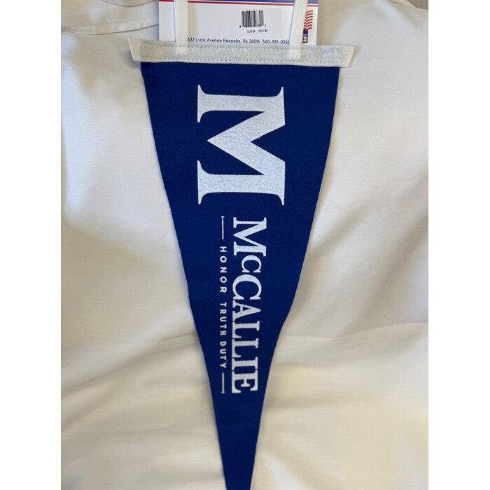 Collegiate Pacific Pennant 9X24 Blue Felt w/M McCallie