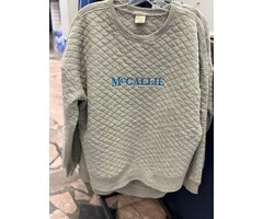 Chicka-d Quilted Pullover Heather Grey w/ McCallie