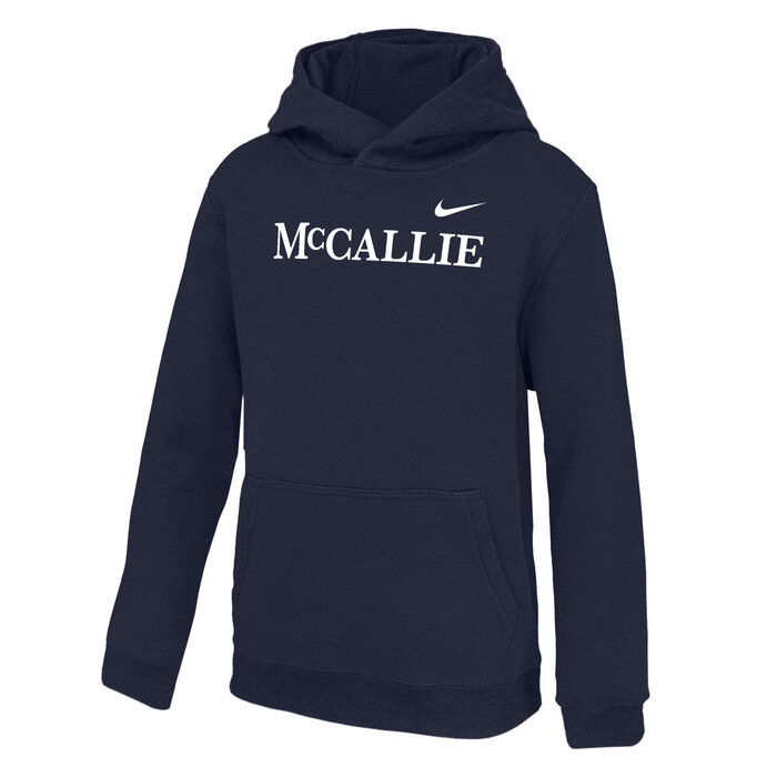 Nike Youth Club Fleece  Hoody Navy w/ McCallie