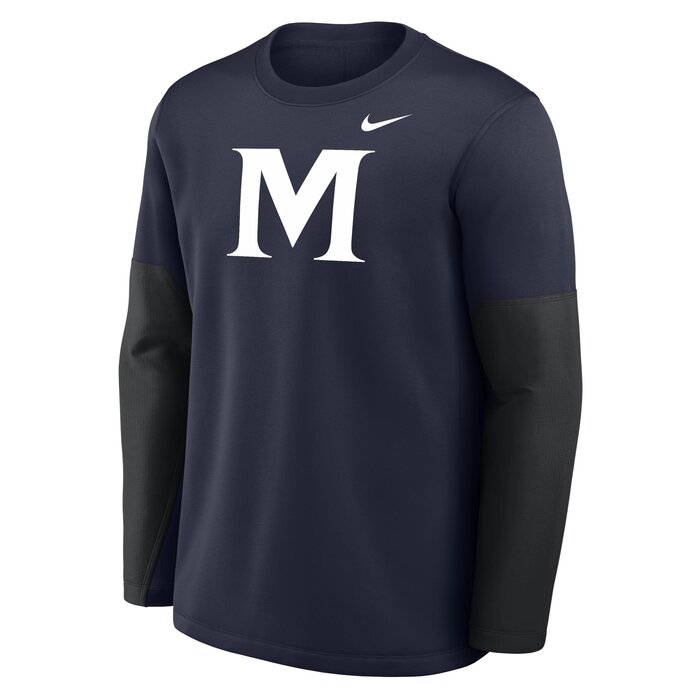 Nike Men's Navy Coach LS Crew W/M
