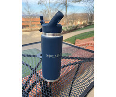 Yeti Rambler 26oz Straw Bottle Navy w/ McCallie
