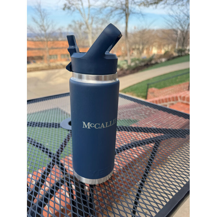 Yeti Rambler 26oz Straw Bottle Navy w/ McCallie