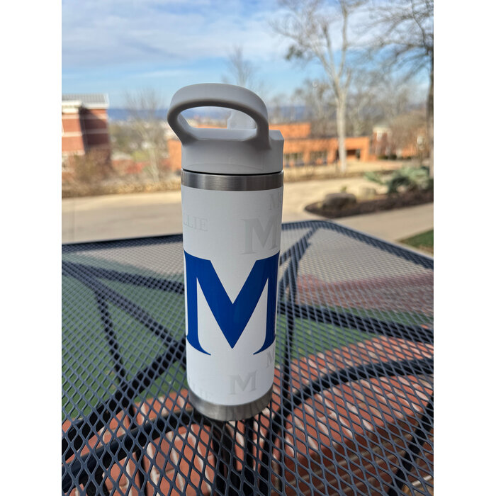 RFSJ White Trailblazer water bottle with pop up lid