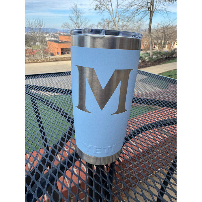 Yeti Rambler 20oz Tumbler Sky Blue w/ M
