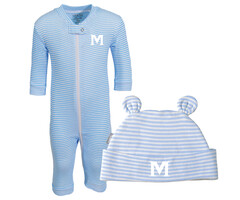 Charlie Striped Onesie Blue w/ M