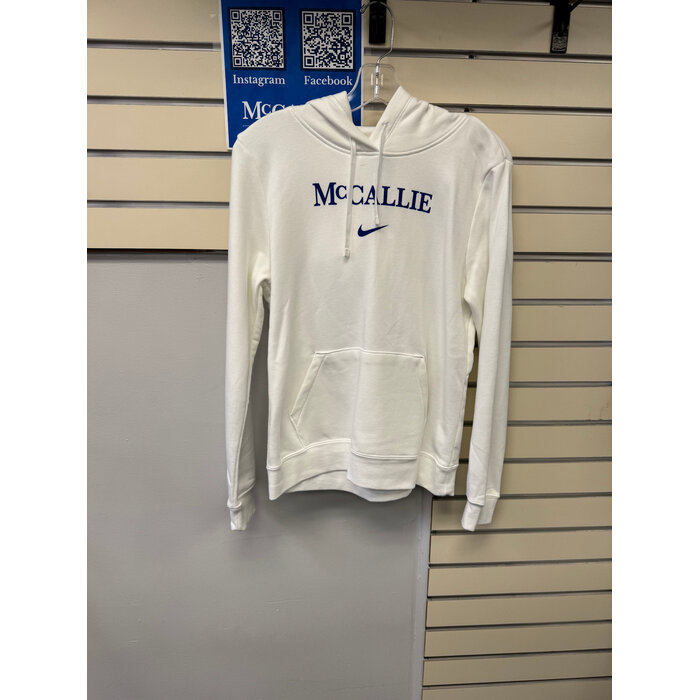 Nike Women's White Fleece Hoodie W/McCallie