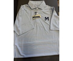 Onward Reserve Guide Stripe Perf Pique Polo Endless Sky w/ M