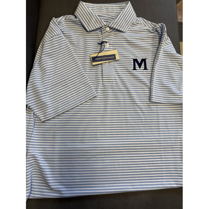 Onward Reserve Guide Stripe Perf Pique Polo Endless Sky w/ M