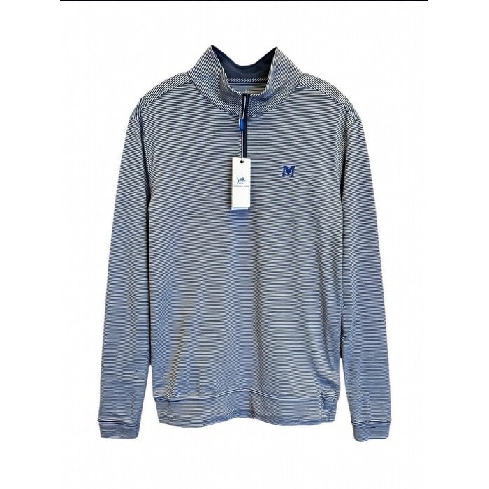 ST Men's LS Cruiser Micro-Stripe Hthr Navy w/M