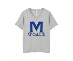 Chicka-d Women's V-Happy Jersey, Heather Grey w/ M McCallie
