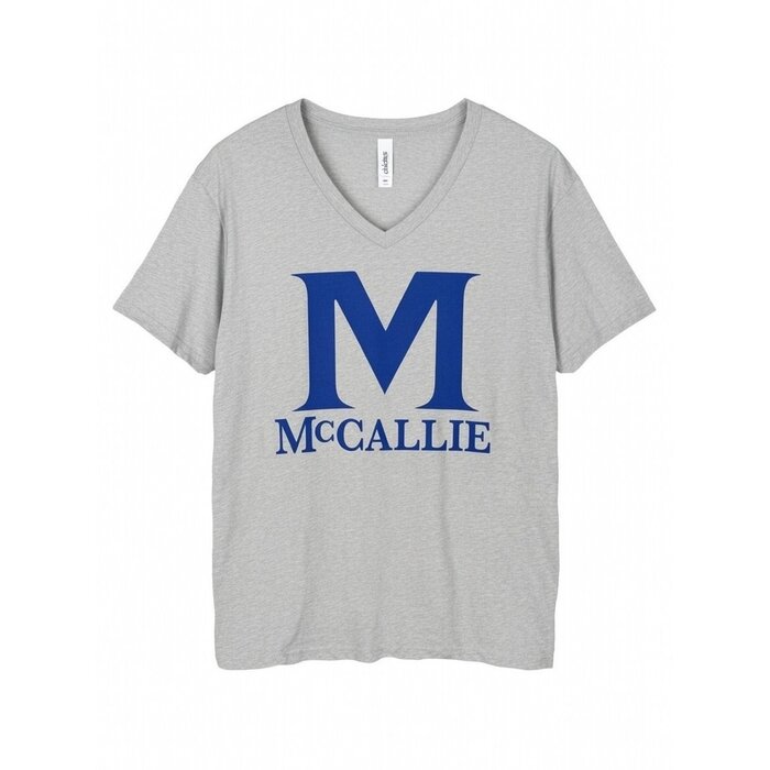 Chicka-d Women's V-Happy Jersey, Heather Grey w/ M McCallie