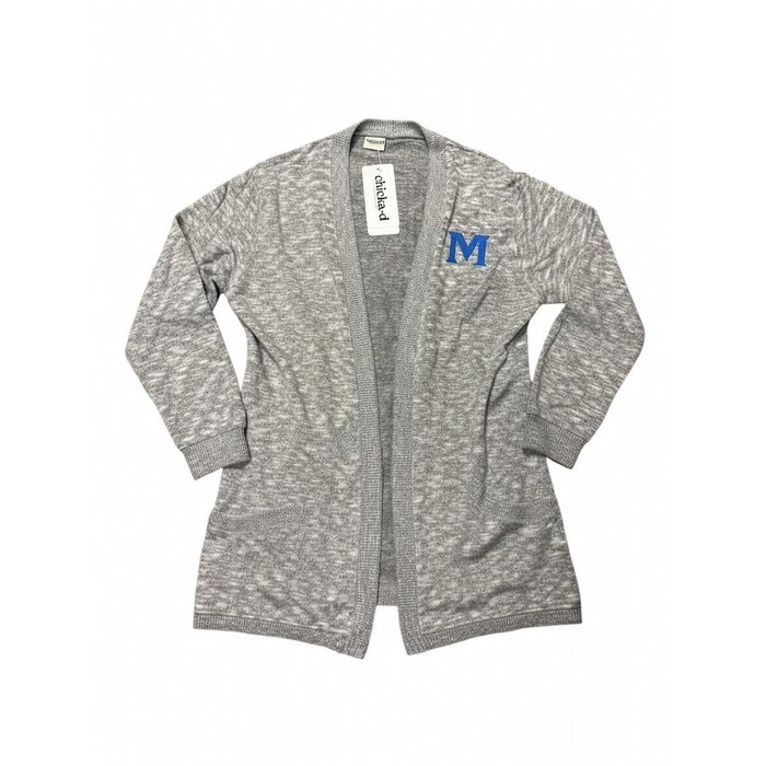 Chicka-d Women's Timeless Cardigan, Heather Grey w/M