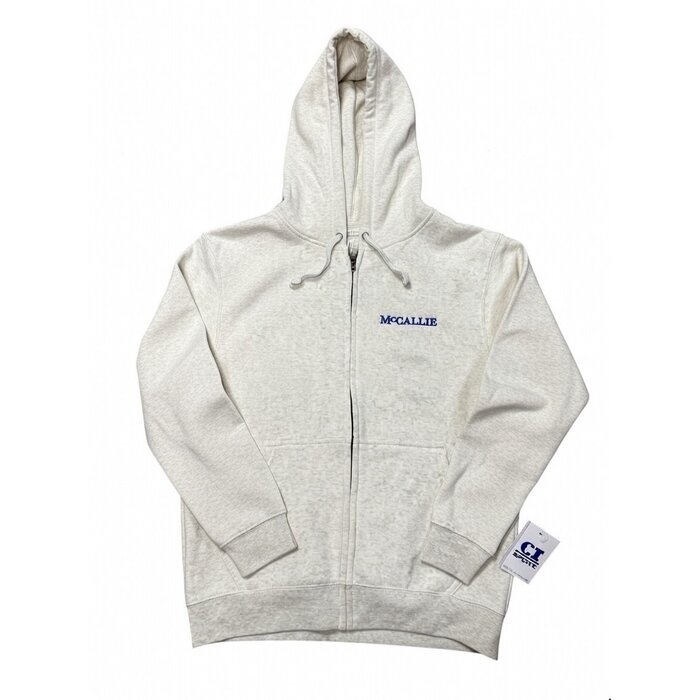 Live & Tell Live & Tell Unisex Full Zip Fleece Nat Htr w/ McCallie
