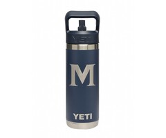 Yeti Rambler 18oz  Bottle Chug w/ straw Navy w/M