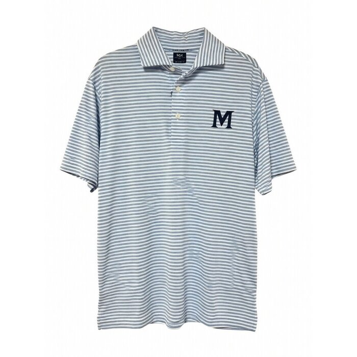 Onward Reserve Guide Stripe Perf Pique Polo Endless Sky w/ M