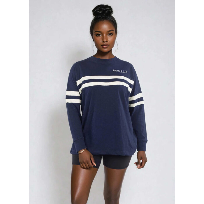 Chicka-d W Varsity LS Navy w/McCallie