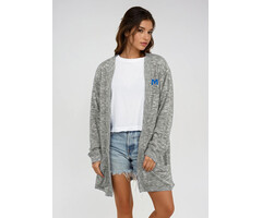 Chicka-d Women's Timeless Cardigan, Heather Grey w/M