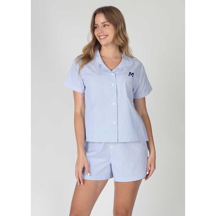 Chicka-d Women's PJ shirt blue w/M