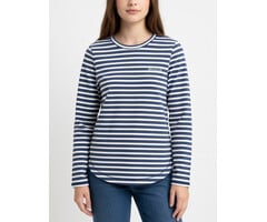 Southern Tide Women's LS Coastal Breeze Linley Stripe Crew w/ McCallie