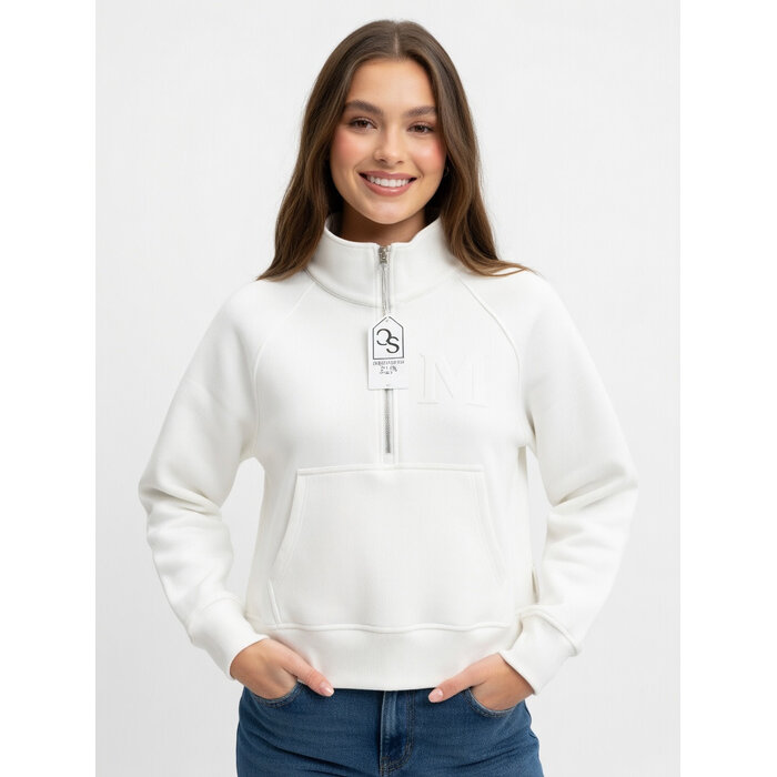 Spirit Collective Spirit Collective Women's Half Zip White w/ M