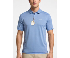 Peter Millar Men's Blue 3 Jubilee Striped Polo w/ McCallie