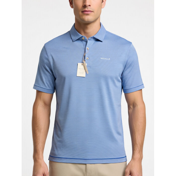 Peter Millar Men's Blue 3 Jubilee Striped Polo w/ McCallie