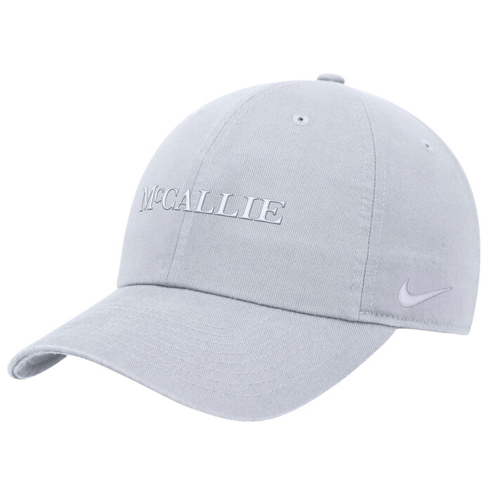 Nike Club Cap White w/ McCallie white thread