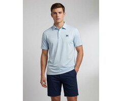 ST Men's SS Breeze Meadowbrook Stripe Polo Clearwater Blue w/M