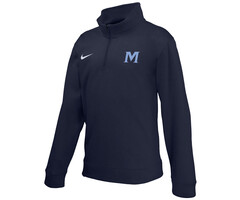Youth Nike Navy Therma 1/4 zip with Blue M