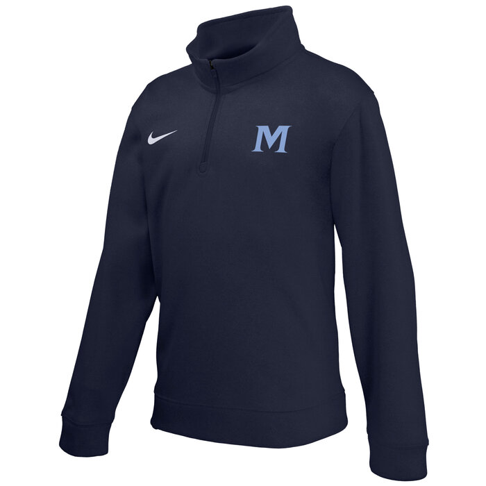 Youth Nike Navy Therma 1/4 zip with Blue M