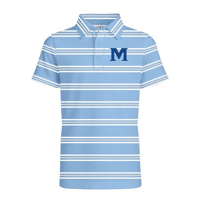 Garb Youth Kellan Stripe Polo Lt Blu w/ M