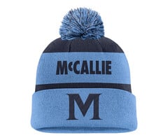 Nike Peak Stripe Beanie w/ Pom ValBlue w/ M McCallie Blue Tornado