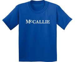 College House Short Sleeve Cotton Youth Tee Royal w/ McCallie