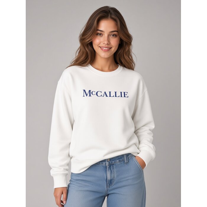 Camp David Camp David W's Cashmere Crew Ivory w/ McCallie