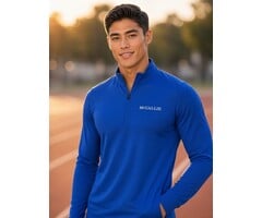 Port authority Forerunner Smooth Fleece 1/4 Zip True Royal w/ McCallie