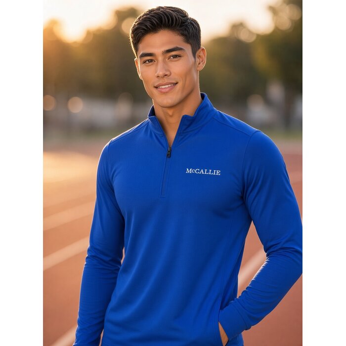 Port authority Forerunner Smooth Fleece 1/4 Zip True Royal w/ McCallie