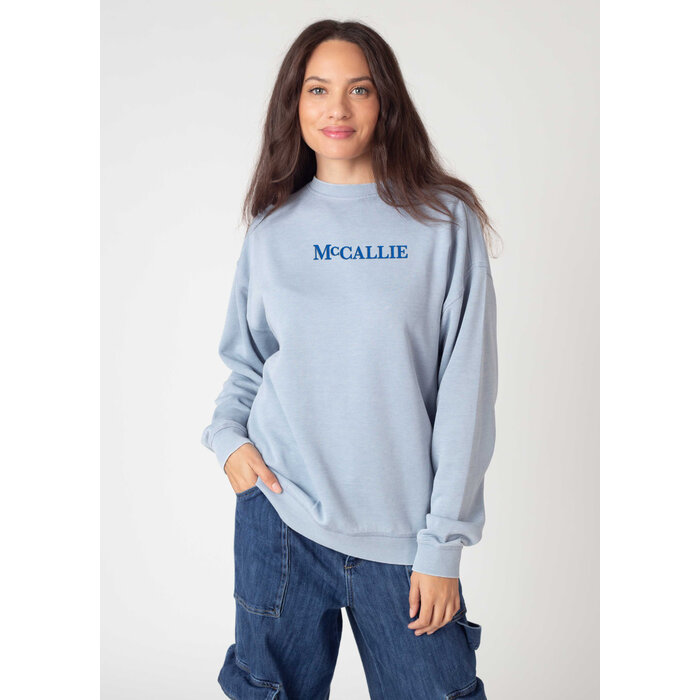 Chicka-d Campus Crew Sweatshirt Faded Denim w/ McCallie