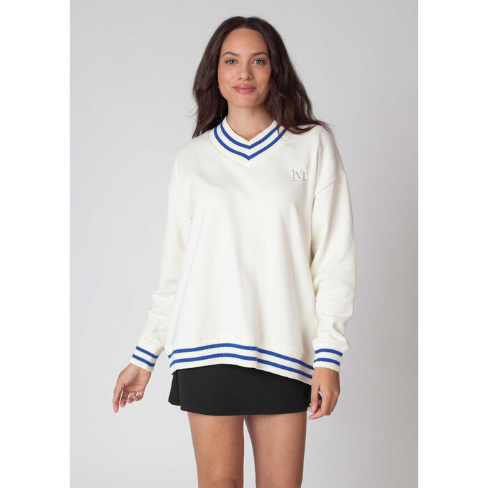 Chicka-d W's Letterman V-Neck Pullover w/ M