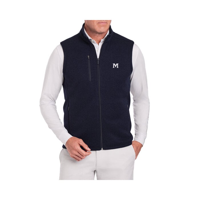 Holderness & Bourne Ashby Vest Hthr Drk Nvy w/ M