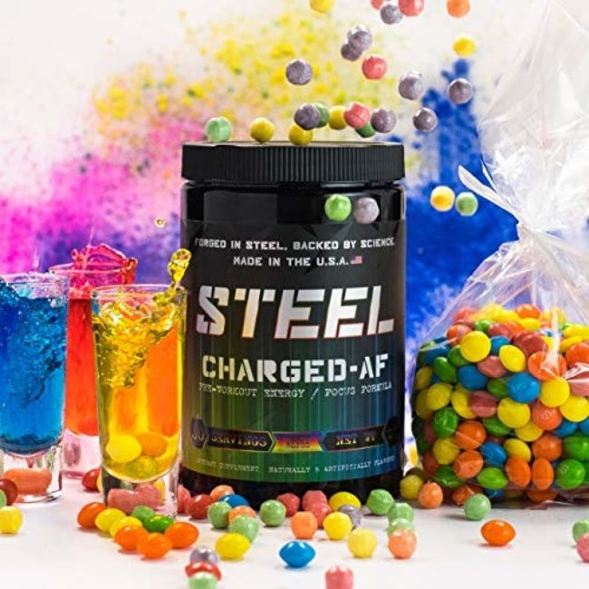 Steel Supps Charged Af Candy Bliss Powder 30 Servings Discount Nutrition Discount Nutrition Tampa