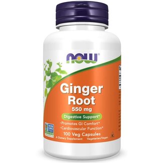 Now Foods Ginger Root 550 mg w/ 100 Veg Capsules