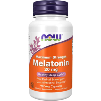 Now Foods Melatonin 20mg 90 Veggie Capsules