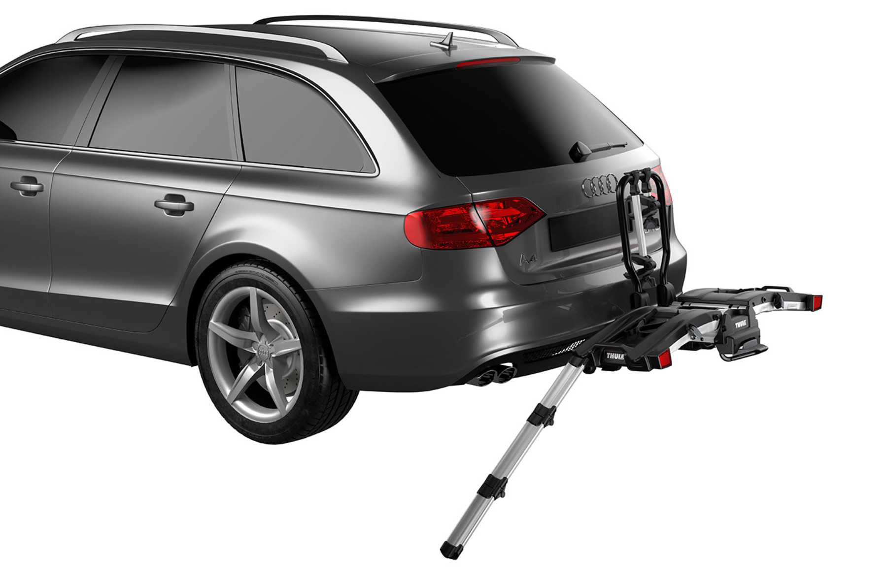 EasyFold XT 2 Hitch Mounted Bike Carrier - Black/Silver