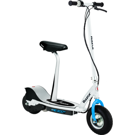 E300S Electric Scooter - White/Blue