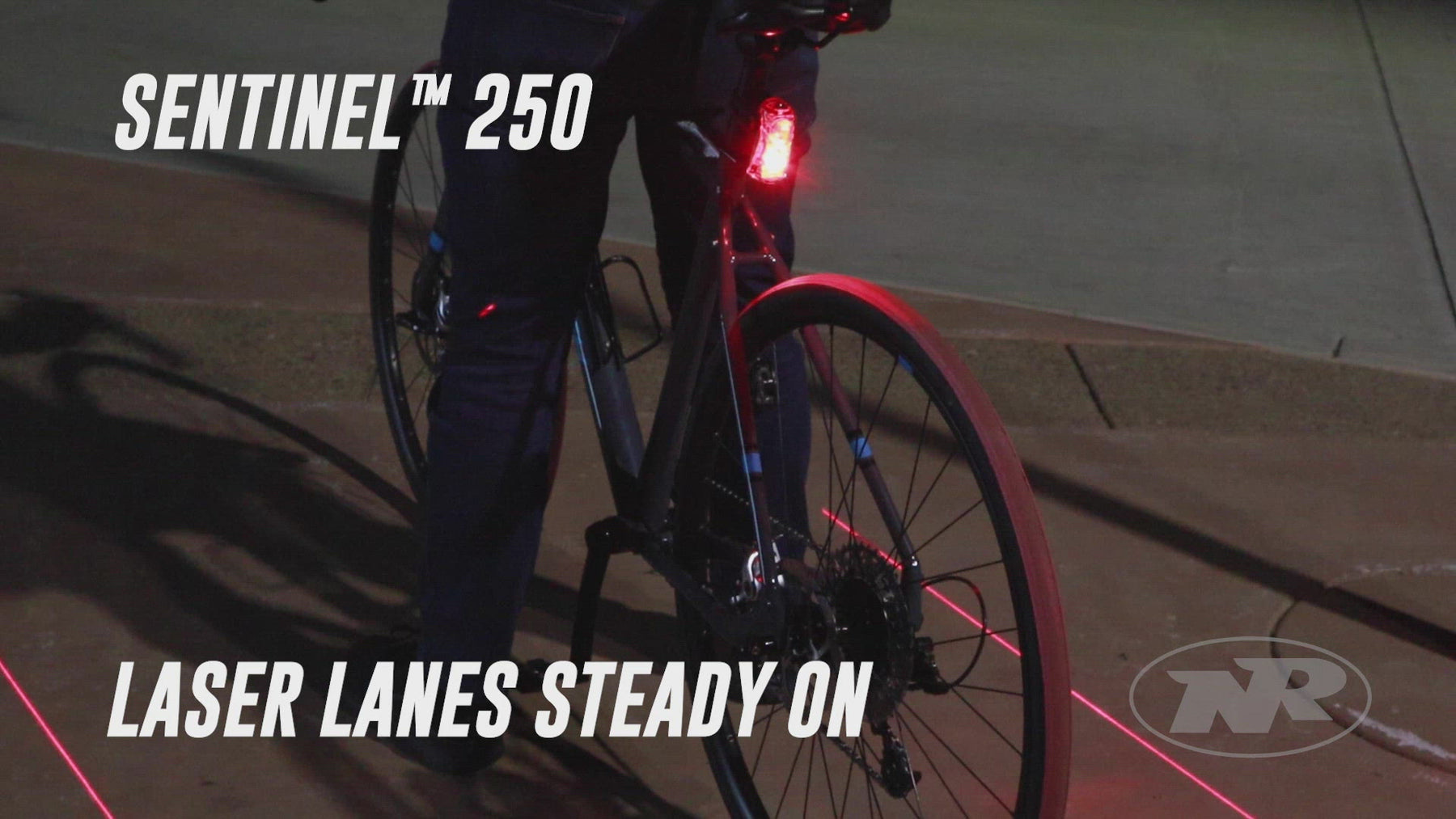 Sentinel 250 Bike Taillight with Laser Lanes