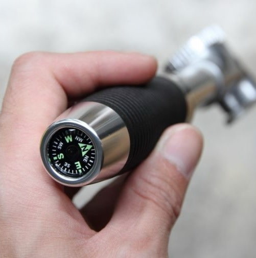 P1 Hand Pump with Gauge - Silver/Black
